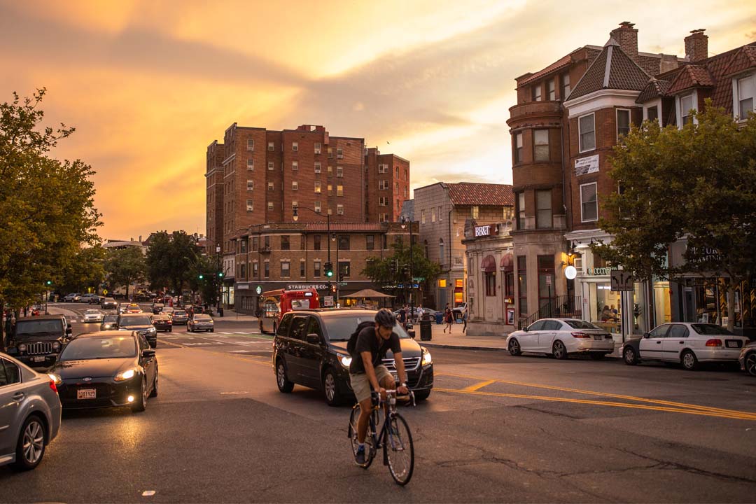 Adams Morgan neighborhood photo at sunset